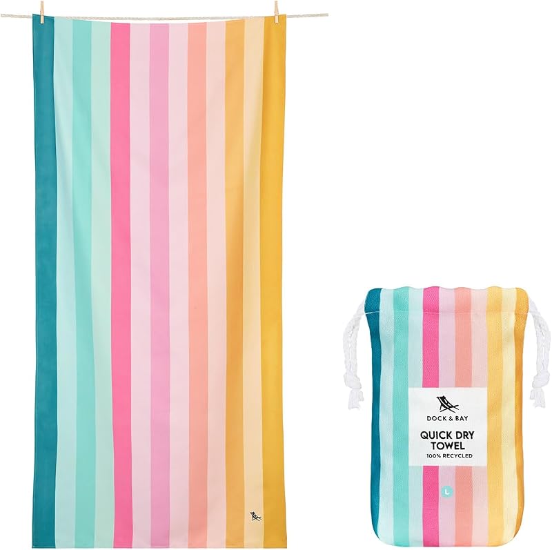 Dock & Bay Beach Towel Quick Dry Sand Free Large 160x90cm Coastal Candy