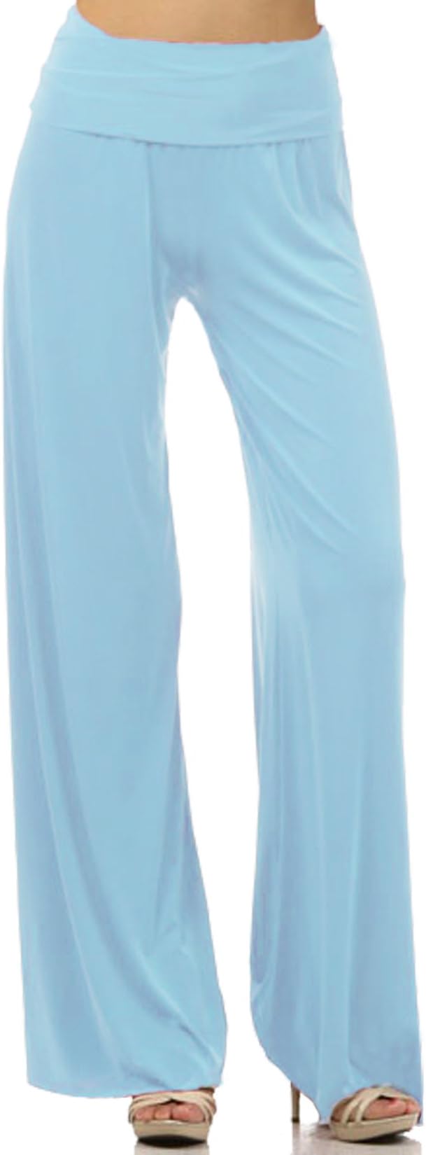 DBG Women's Black Palazzo Spandex Cotton Solid Pants