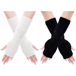 choyaxo Arm Warmers Long Fingerless Gloves for Women