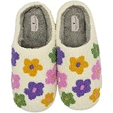 Simply Southern Cozy Fuzzy Indoor Slippers, Cute Embroidered Designs, Soft Plush House Shoes