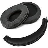 Geekria Replacement Earpads + Headband Protector Set for MDR Z600, V600, V900, V900HD, V7509 Headphones (Black)