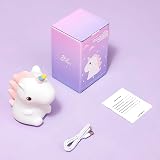 One Fire Unicorn Night Light Kids 16 Colours Remote Dimmable Silicone 12H view 8