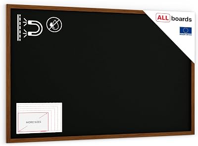 ALLboards Black Magnetic Chalkboard 200x120cm with Pine Frame