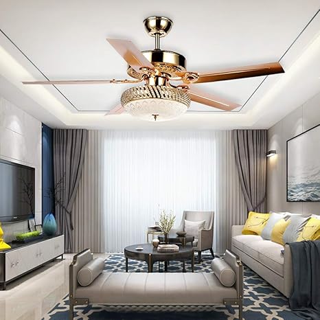 Tropicalfan Metal Led Ceiling Fan With Remote Control 1 Glass