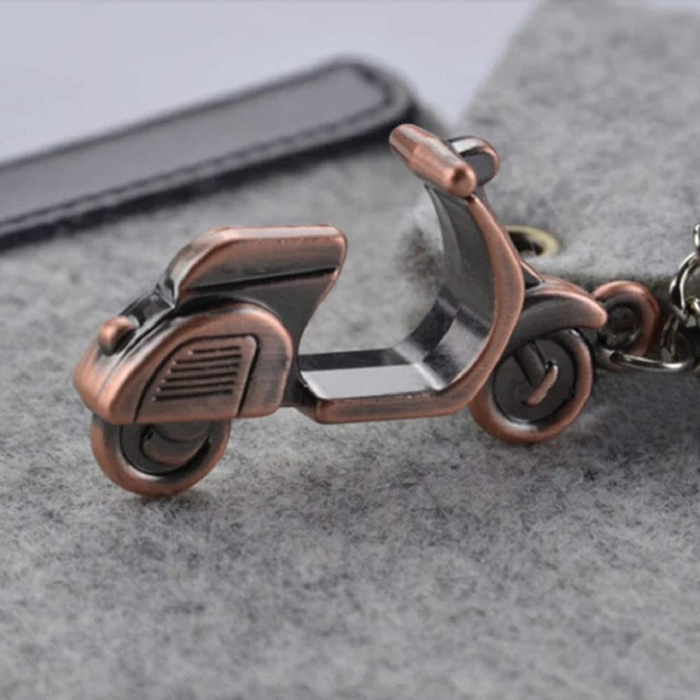 Bluelans Metal Keyring Keychain Gift, Gold, Vehicle Theme, Floating Design, Unisex-Adults
