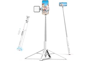 ULANZI MT86 60" Automatic Phone Tripod Stand with Remote Control, Adjustable Auto‑Open Selfie Stick for iPhone Android, Porta