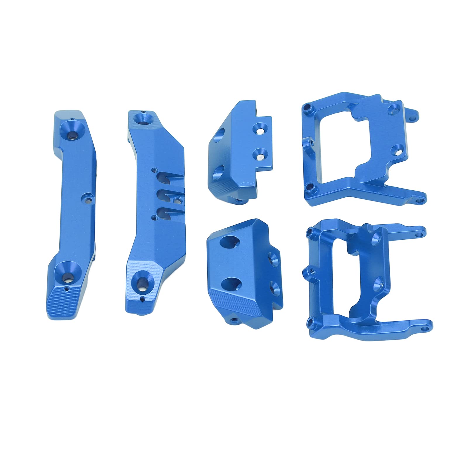 RC Front Rear Bumpers Plates, Aluminum Alloy Durable Anodized Easy to Install RC 1/18 Scale Bumper Sophisticated Design Versatile Plates Upgrade Parts RC Bumper Plate Set for Traxxas latrax(Blue)