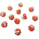 Honbay 12PCS 3D Enamel Alloy Fall Charms Pendant Autumn Pumpkin Pendant Thanksgiving Halloween Bead Charms for Earrings Bracelets Necklaces Keychains Jewelry Crafts Making