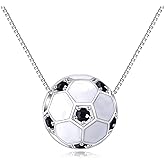 Soccer Necklace Football Necklace Lucky Charm Pendant Sport Pendant Football Jewelry Gifts For Women