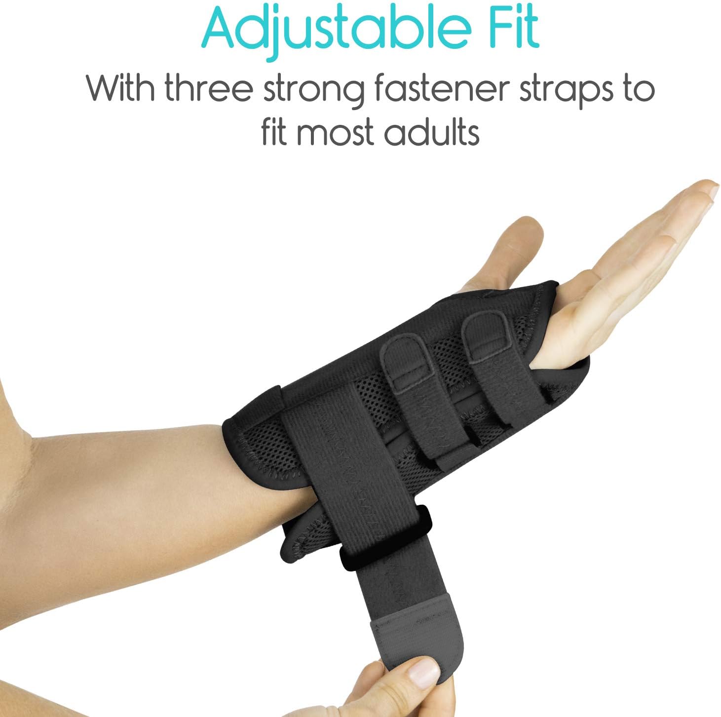 Vive Carpal Tunnel Wrist Brace (Left or Right) - Arm Compression Hand Support Splint - for Men, Women, Kids, Bowling, Tendonitis, Arthritis, Athletic Pain, Sports, Golf - Universal Adjustable Fit: Industrial & Scientific