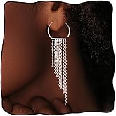 Urieo Silver Earrings for Women Dangle Drop Earrings Long Tassel Earring Jewelry