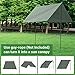WOLFWILL 94 x 86 Inch Waterproof Camping Tarp - Mutifunctional Tent Footprint Groundsheet for Picnic Hiking Beach Mat with Stakes Drawstring Pouch