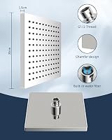 Hibbent 8 Inch Rain Shower Head Stainless Steel Chrome Square Swivel view 5