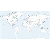 Detailed World Coloring Map - Big - 27.75" x 16.25" Matte Paper