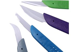 WARP UNITED 4-Pack Betor Ceramic Scalpel Knife No. 11, 12, 17, 23 MRI Safe with Safety Cap Non-ferrous