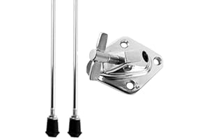 Bass Drum Legs Set, Drum Set Accessories with 2 Pcs 19 in Long Floor Tom Legs & Base, Metal Anti-Slip DIY Replacement Drum Ha