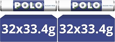 Nestlé POLO Sugar Free Mints Tubes 32 x 33.4 g Pack of 2