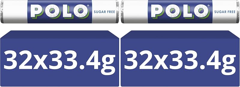 Nestlé POLO Sugar Free Mints Tubes 32 x 33.4 g Pack of 2
