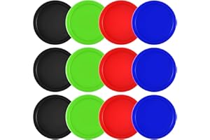 Coopay 12 Pieces Home Air Hockey Pucks 2.5 Inch Heavy Replacement Pucks for Game Tables Equipment Accessories, 12 Grams