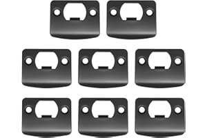 JUUDDENPARTS 8Pcs Door Strike Plate, Stainless Steel Door Security Strike Plate, Suitable for Residential and Commercial Use