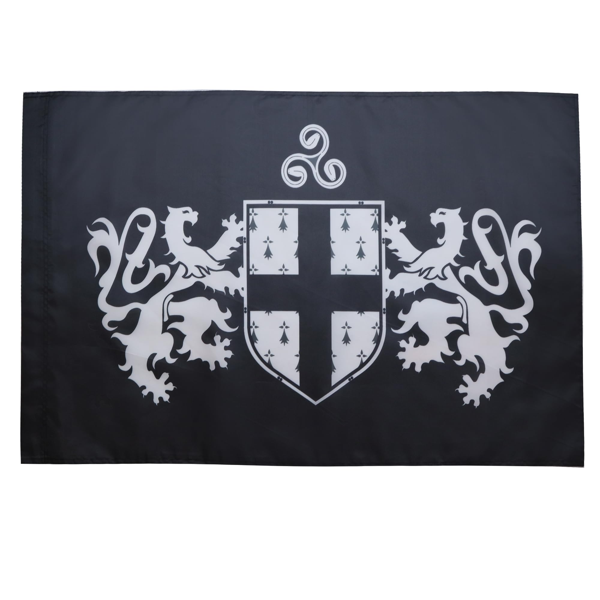 AZ FLAG - Shield of Brittany Flag - 3x5 Ft - bretagne coat of arms Banner with Sleeve - 100% Polyester - Fade Resistant - Vivid Colors - 3' x 5' Feet - 150x90 Cm