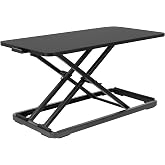 Mount-It! Standing Keyboard Tray, Sit to Stand 1.7-15.6 in, 23.6 in | Fits 23.6x11.8 in keyboard, mouse or laptop, 11 lb capacity, height 1.7-15.6 in, scissor-lift, rubber feet