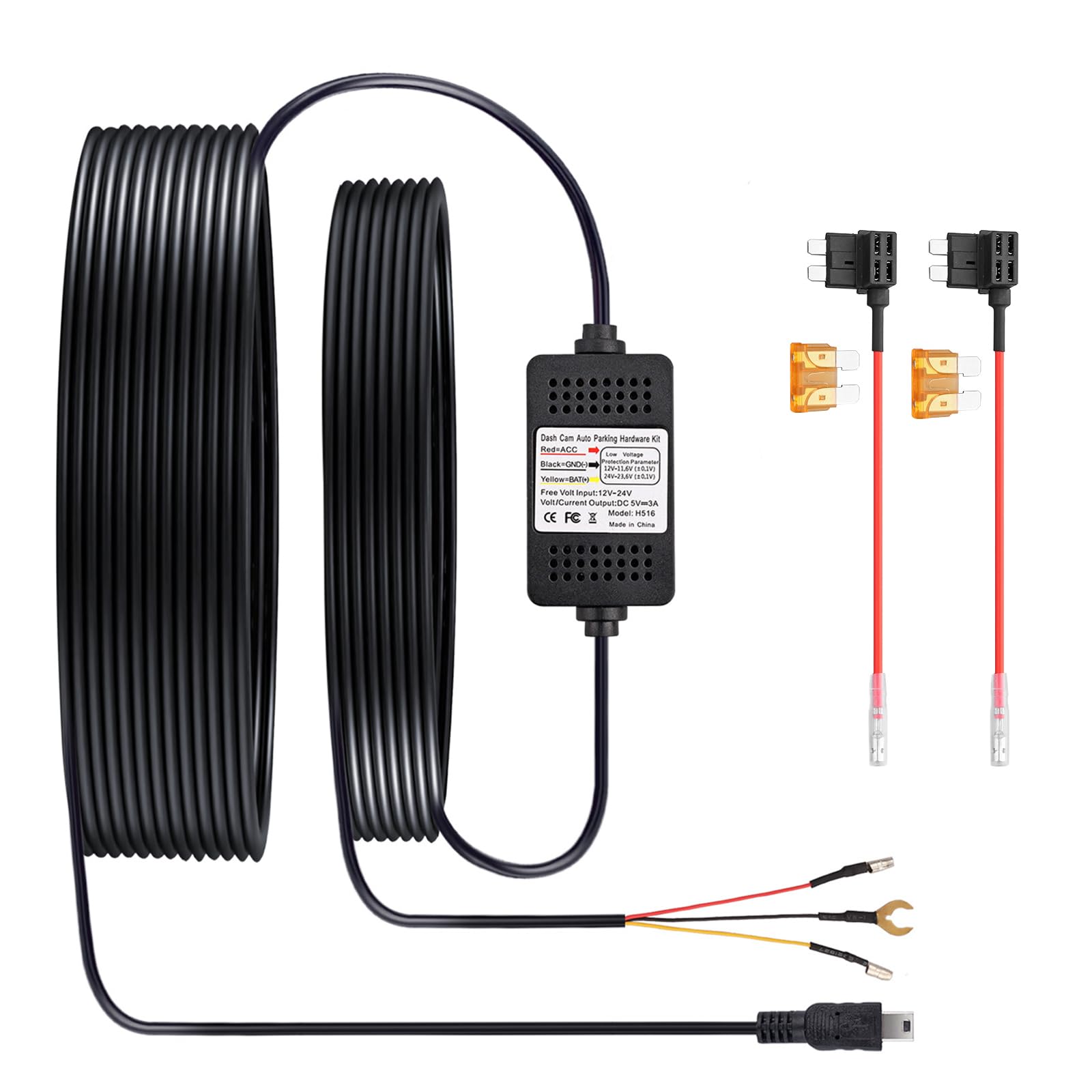 AUTOUTLET Hard Wire Kit Car Dash Cam for Nextbase 512,512G, 402G, 412,312GW, 302G, 112,212, 312,202, 101 and DUOcar Camera