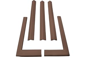 Cardinal Gates KEPK Large Hearth Pad Kit - Fireplace Baby Proofing - Adhesive Backed Fireplace Bumpers for Babies - 12.5 Feet of Padding with 3 Straight Pieces & 2 Corners - Made in The USA - Brown