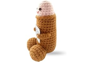 HAIDWEN Handmade Positive Doll - Emotional Support Plushies,Cute Crochet Doll Weird Gag Stuff Gifts for Friends, Boyfriends, Husband