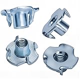 1/4"-20 T-Nuts (100 Pack), T-Nut 4 Pronged Tee Nut