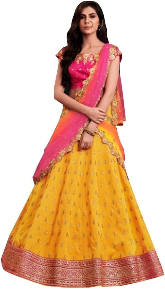 pink lehenga for girls