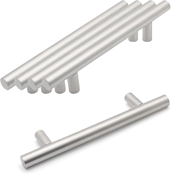 Probrico - 5 tiradores de armario de cocina, de acero inoxidable