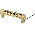 Guyker Guitar Tune-O-Matic Roller Saddle Bridge Replacement Part Compatible with Gibson Les Paul LP SG Style 6 String Electric Guitar - GM005, Golden
