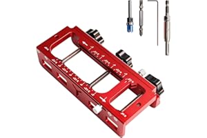 Door Hinge Mortise Jig Kit, Adjustable Aluminum Alloy Dual Clamping Door Hinge Jig Hinge Installation Kit, Suitable for 2.5-5
