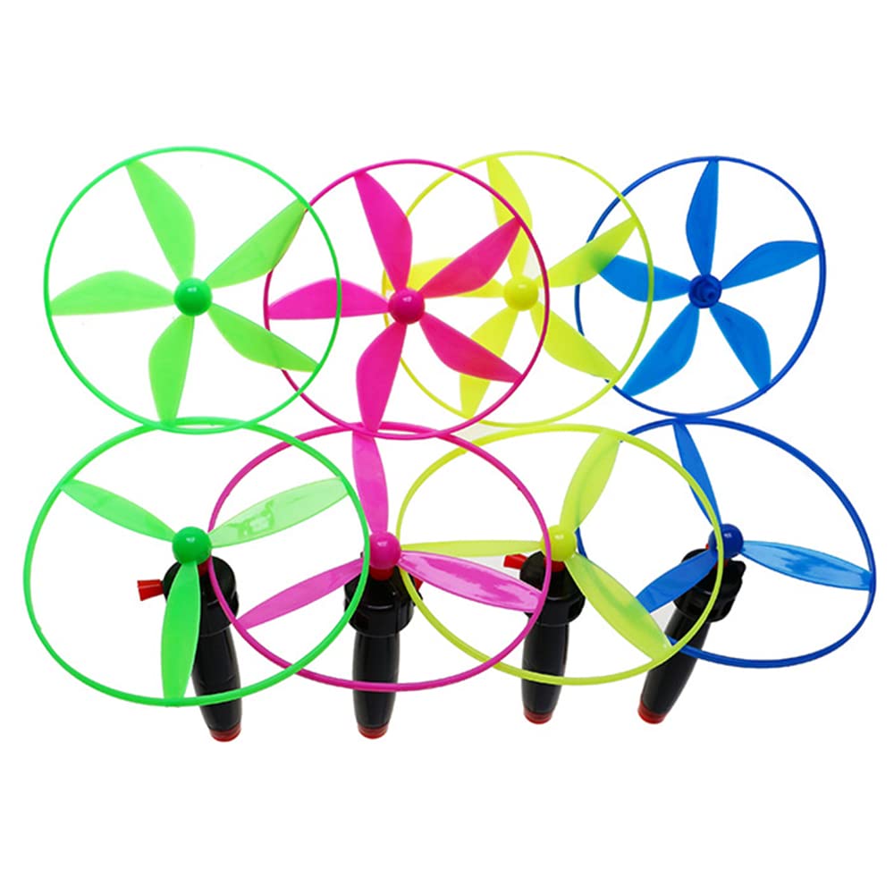 4 Pcs Flying Saucer Toys Dismantled Propeller Flying Saucers Flying Boomerang Spinners for Kids Adults Indoor Outdoor Games (Random Colors)