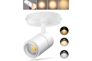 VANoopee 3-Color Zoomable LED Ceiling Spotlight Flush Mount Adjustable Spotlight Directional Dimmable Spot Lights Indoor Bright Accent Fixture for Living Room Bedroom - CRI90 15-55° 20W 2000lm White