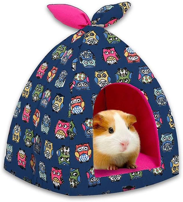 YANGWX Winter Warm Hamster Bed Guinea Pig House, Removable Washable Small Animal Sleeping Nest Chinchillas Tent Cave Bed