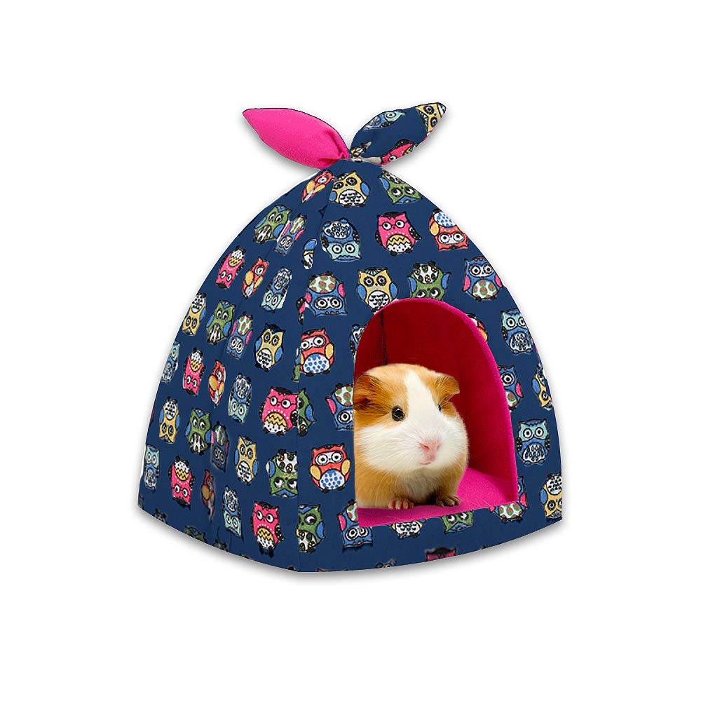 YANGWX Winter Warm Hamster Bed Guinea Pig House, Removable Washable Small Animal Sleeping Nest Chinchillas Tent Cave Bed, for Hamster Guinea Pig Chinchilla Hedgehog Cage Nest Accessories-25x25x32cm