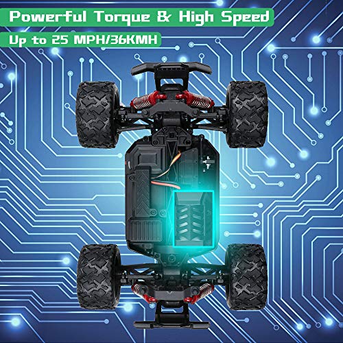 Remote Control Car, RC Truck 4X4 Off Road-All Terrain, 1/18 Scale 2.4Ghz 36+KM/H High Speed Drift Car, Remote Control Truck with 2x1200mAH Rechargeable Batteries, Toy RC Car for Kids & Adults - Thumbnail 4
