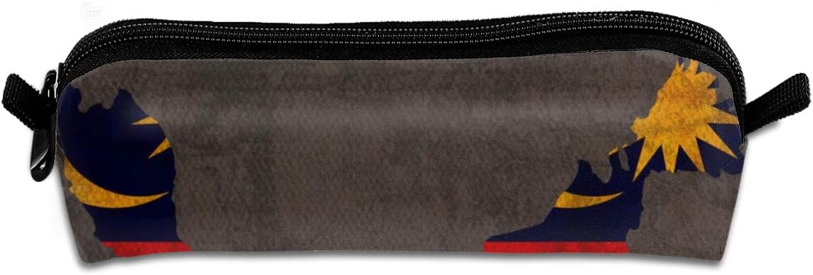 Pencil Bag Malaysia Country Flag Map Pencil Case Pen Zipper Bag Pouch Holder Makeup Brush Bag for School Work Office