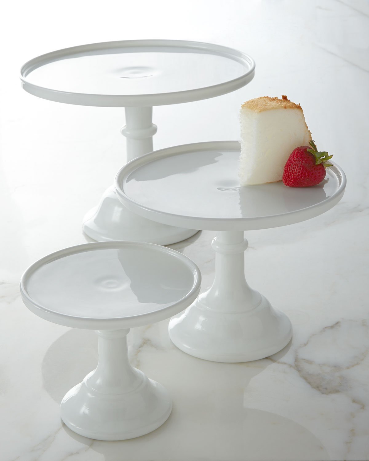 Cheap Cake Plates & Milk White 6\ Glass Cake Stand By