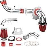 AUTOSITY 3.5" Cold Air Intake Kit Fit for 1996-2004 Ford Mustang GT | W/Heat Shield, Red Washable Air Filter, No MAF Port, Improved HP