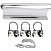 Guitar Slide Stainless Steel Tone Bar with 4 Finger Picks for Lap Steel Guitar Electric Guitar Professional String Slide Bar 