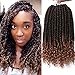 12 Inches 6 Packs Senegalese Spring Twist Hair with Curly Ends Short Ombre Crochet Hair Bounce Synthetic Crochet Braids Hair(T1B-27#)