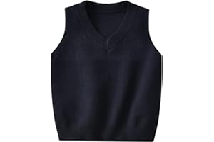 PTPUKE Baby Boys Girls V Neck Comfort Knitted Sleeveless Pullover Sweater Vest