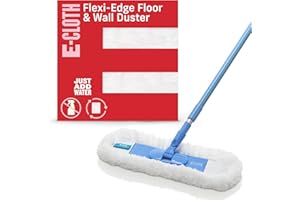 E-Cloth Flexi-Edge Floor & Wall Duster, Reusable Dusting Mop for Floor Cleaning, Floor Cleaner Ideal for Harword, Tile, Lamin