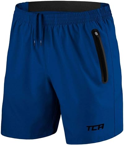 TCA Elite Tech Mens Running Shorts with Zip Pockets Mazarine Blue XXL