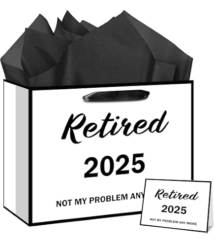 Wxiben Golf-Retirement Geschenktüte – Grün-weiß, 30x25x13,5 Cm, Inkl. Grußkarte & Seidenpapier