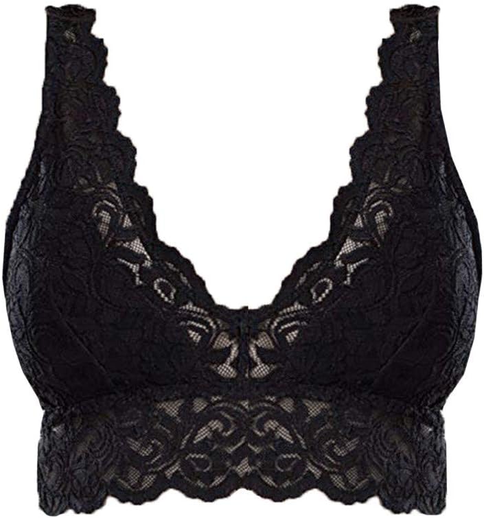 Younthone Sports Bra Women Plus Size Bra Sexy Push Up New Bra Lace Deep V Bralette Underwear Lingerie Casual Sleepwear Adjustable Straps Comfort Bra Yoga Running Fitness Member Day Gift Tops Vest
