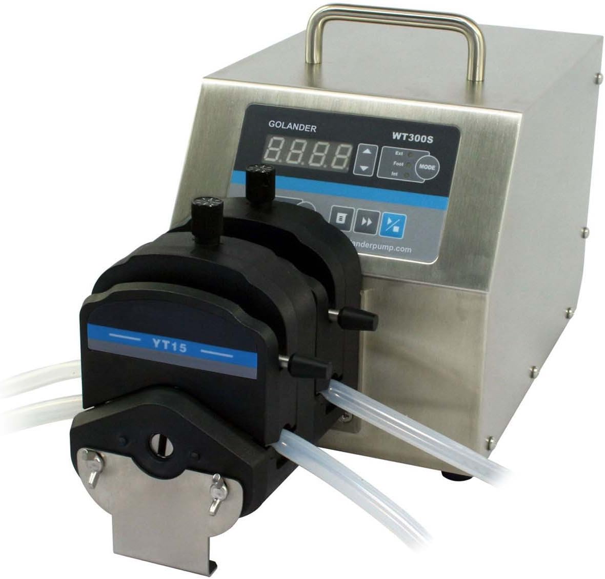 WT300S Basic Variable Speed Peristaltic Pump with Pump Head 2xYT15 (2 Channels), Flow Rate 3~1300 mL/min per Channel